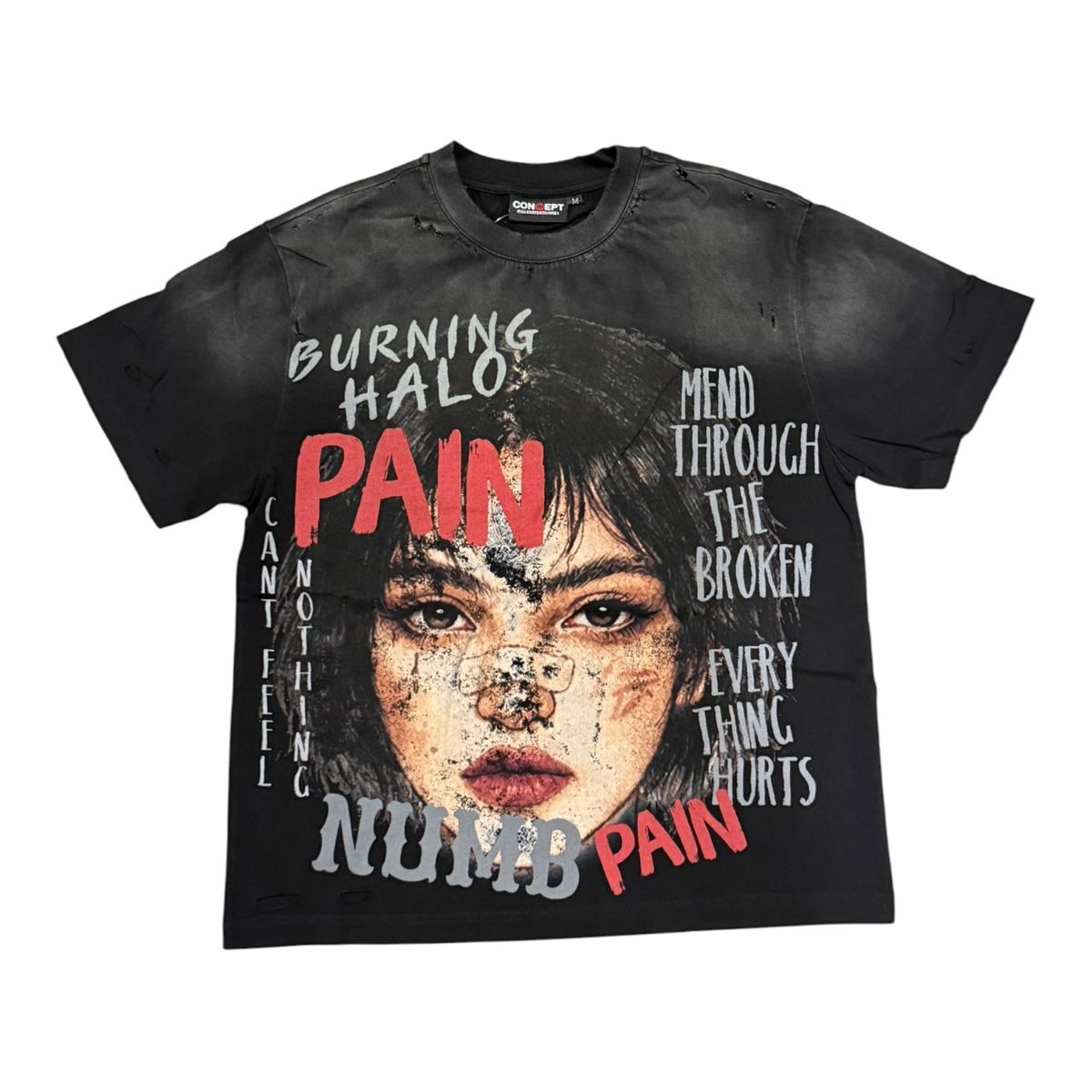 Con - Numb Pain T-shirt - Black Wash - 10