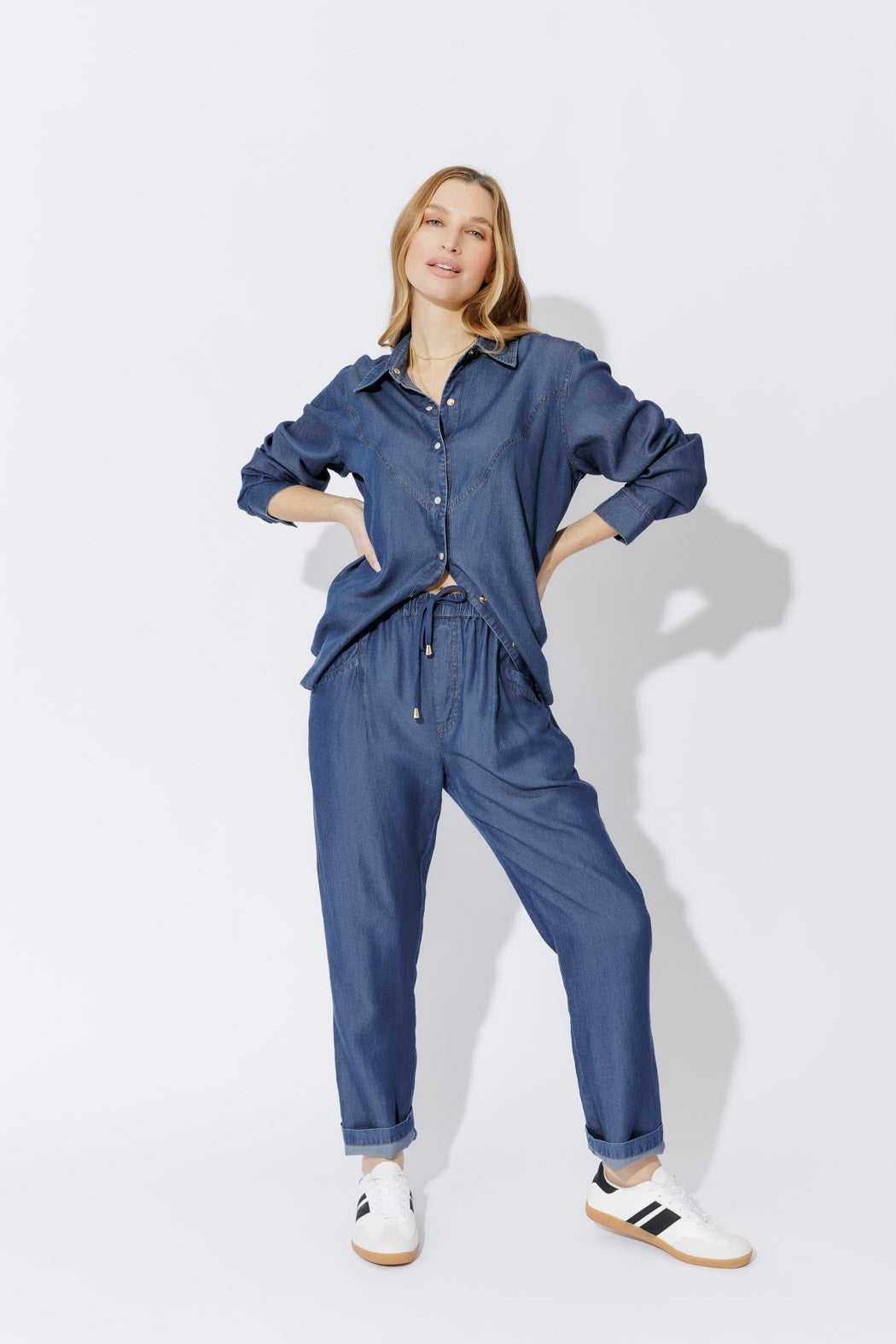 Dark Denim Cowboy Shirt Dark Denim
