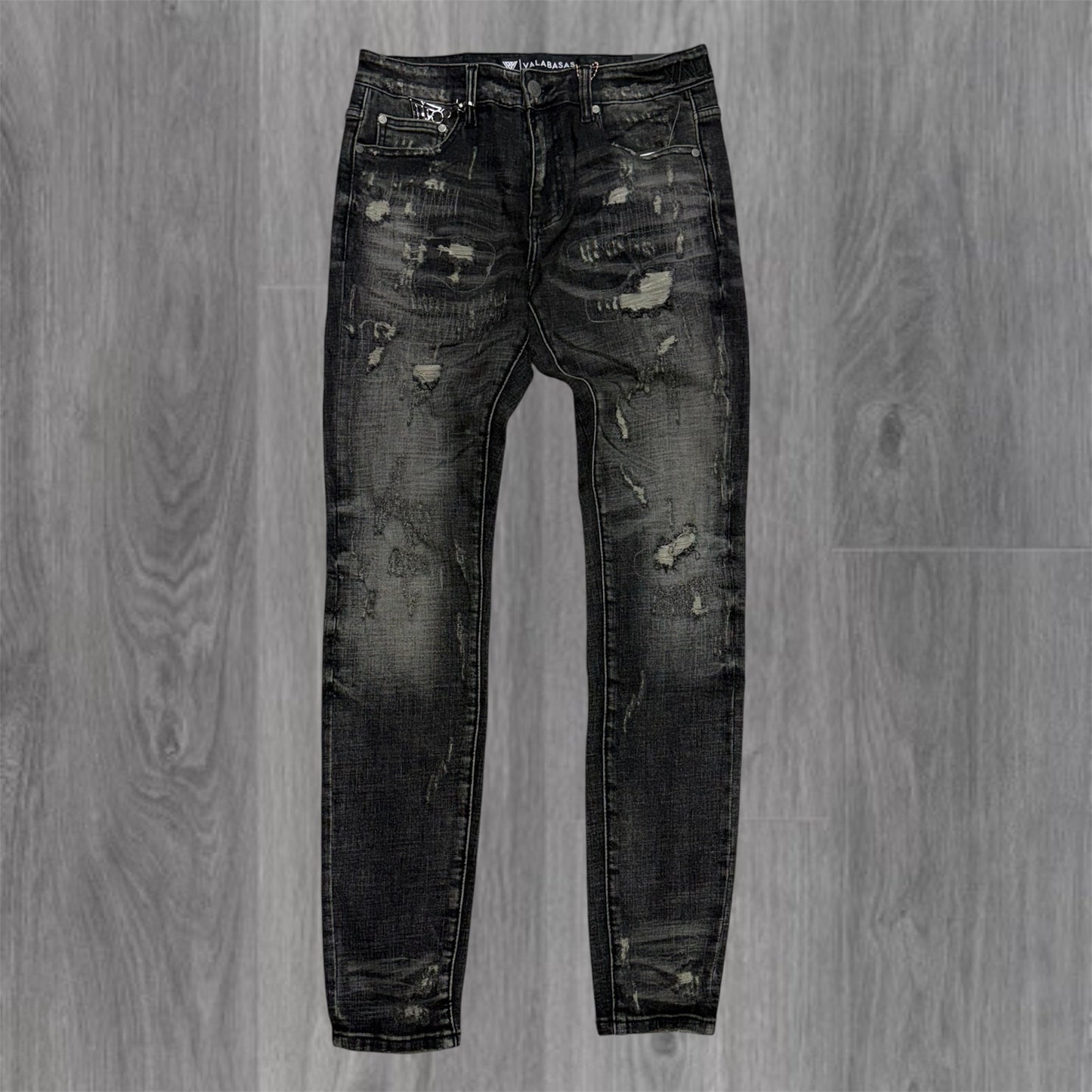 Valabasas - Collage Slim Fit Denim - Grey Vintage wash- 1011