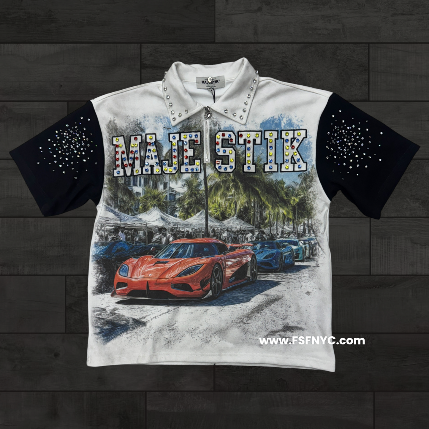 MJSTK - Printed w/patches Polo - Off White - 26841