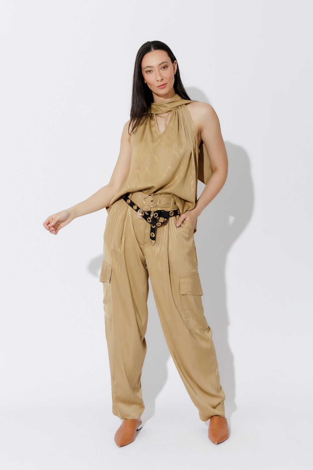 Gold Tie Neck Cami