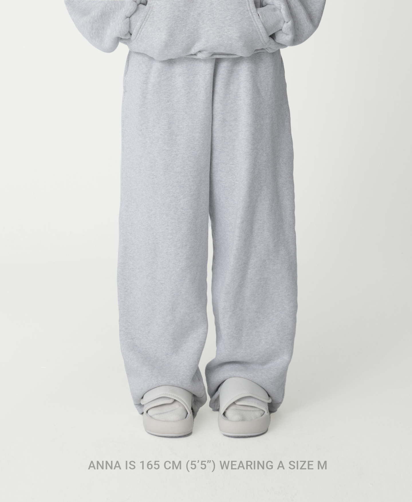 450 GSM 'Light Heather Gray' Straight-leg Pants