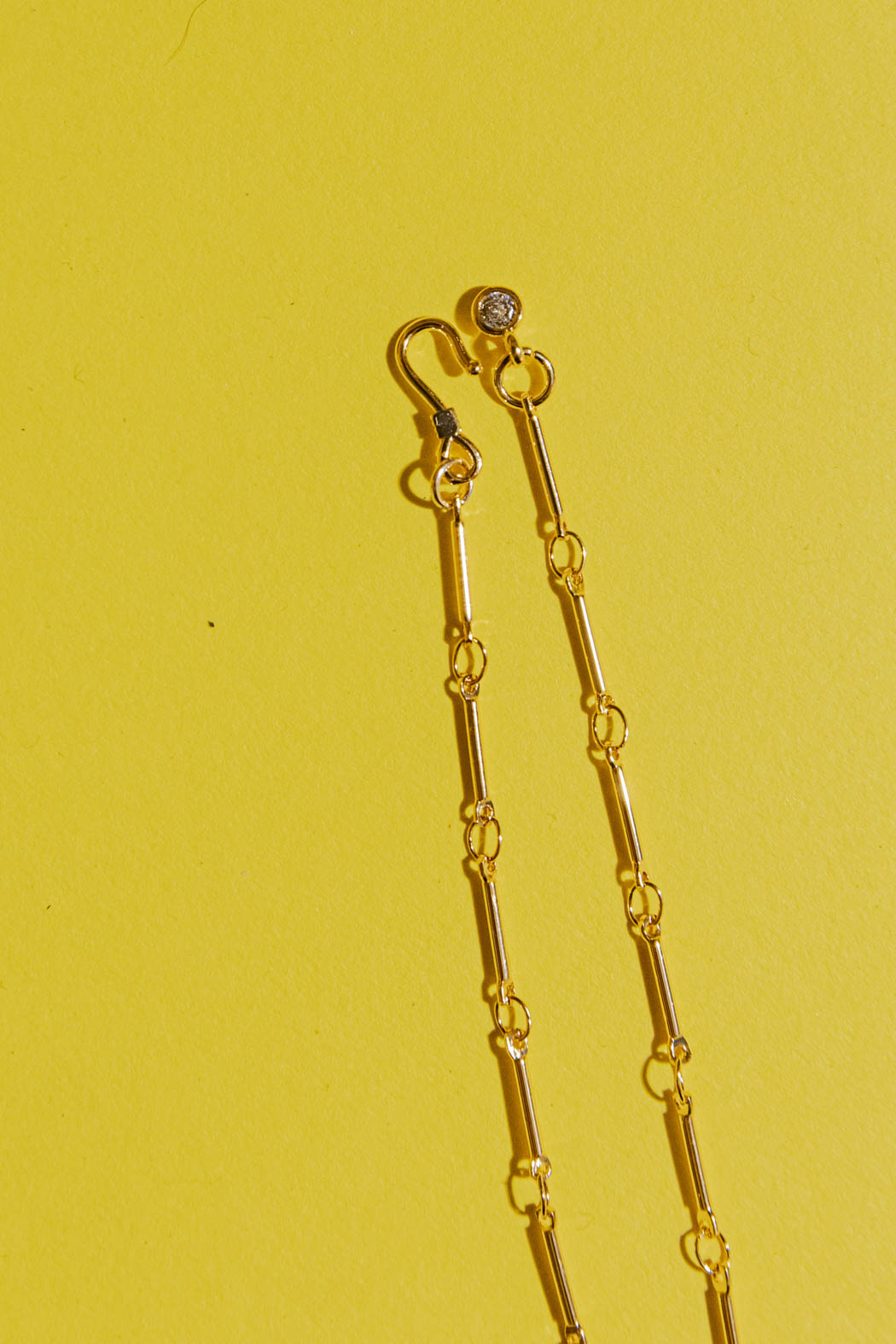 Gold Mini Cross Necklace - Red