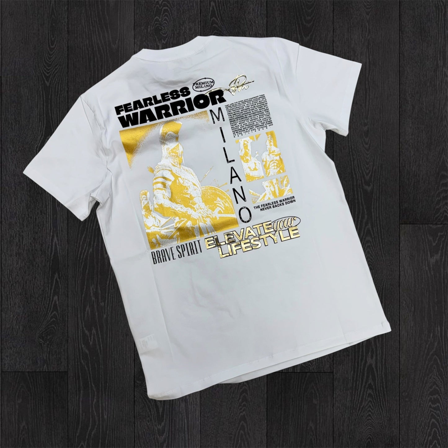 Milano - Fearless Warrior Tee - White 106