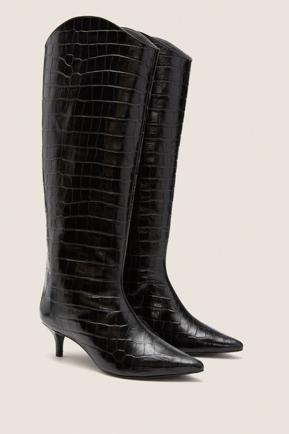 Black Maryana Up Mid Boots