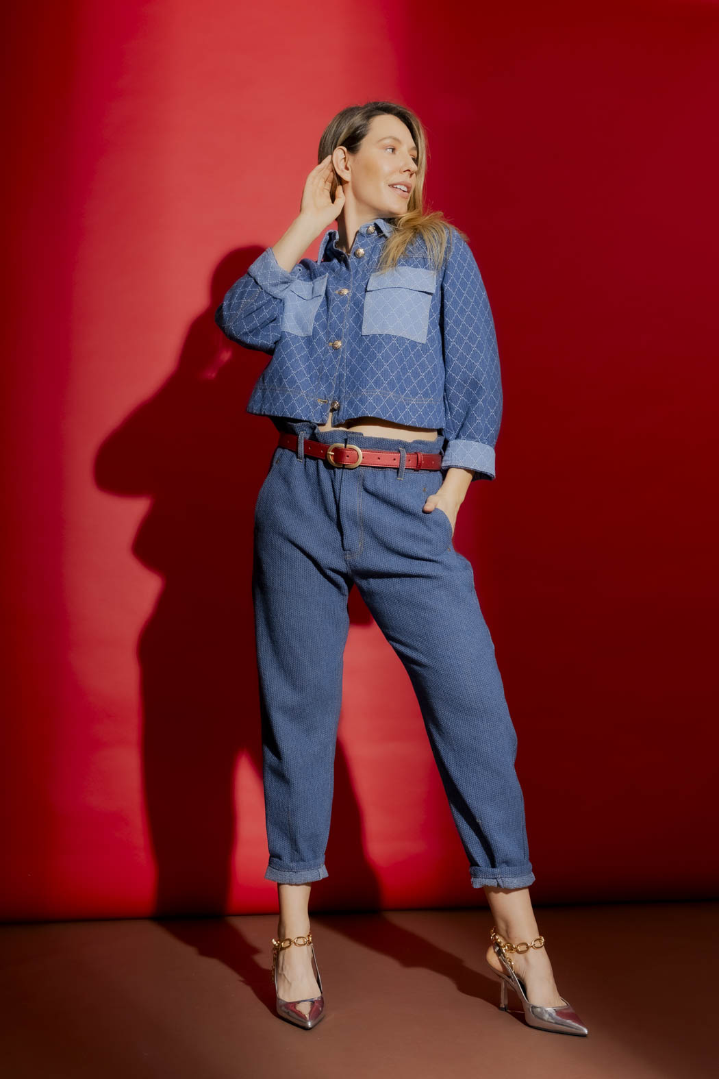 Diamond Denim Patchwork Jacket