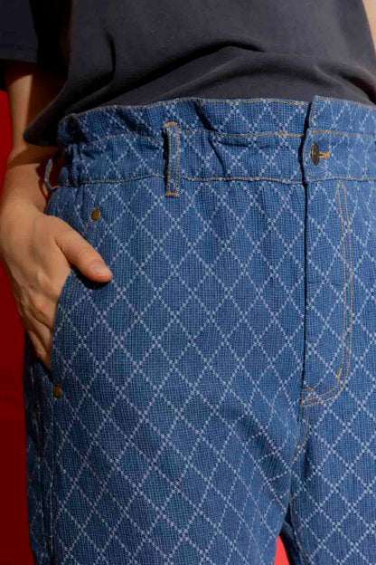 Diamond Denim Paperbag Jean