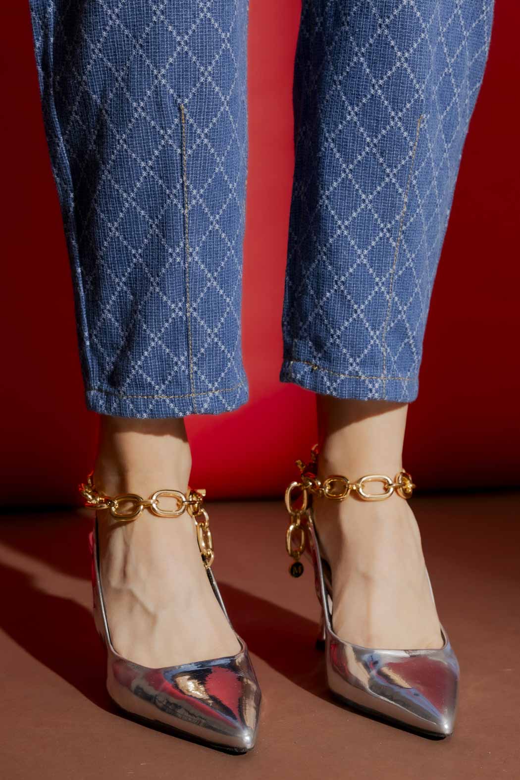 Diamond Denim Paperbag Jean