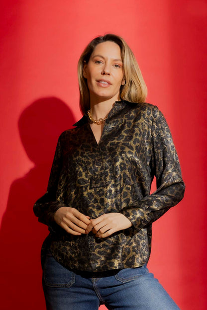 Gold Animal Brit Blogger Shirt