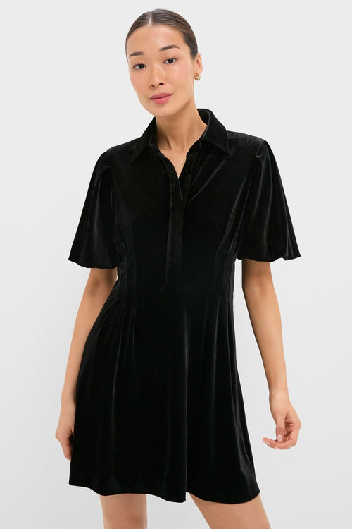 Black Velvet Mini Delaney Dress