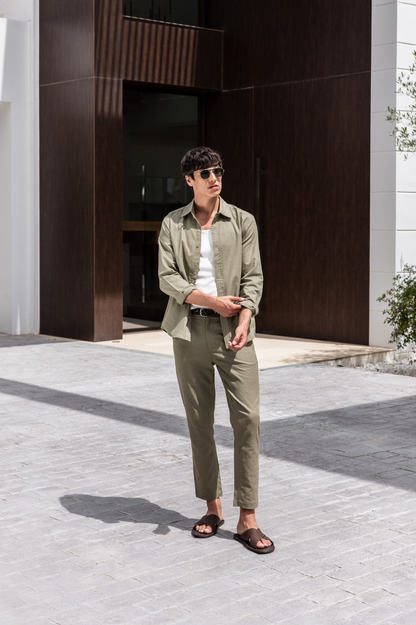 Capo LINEN LS Shirt - Olive