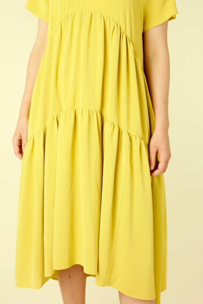 Chartreuse Soft Touch Smock Dress - SALE