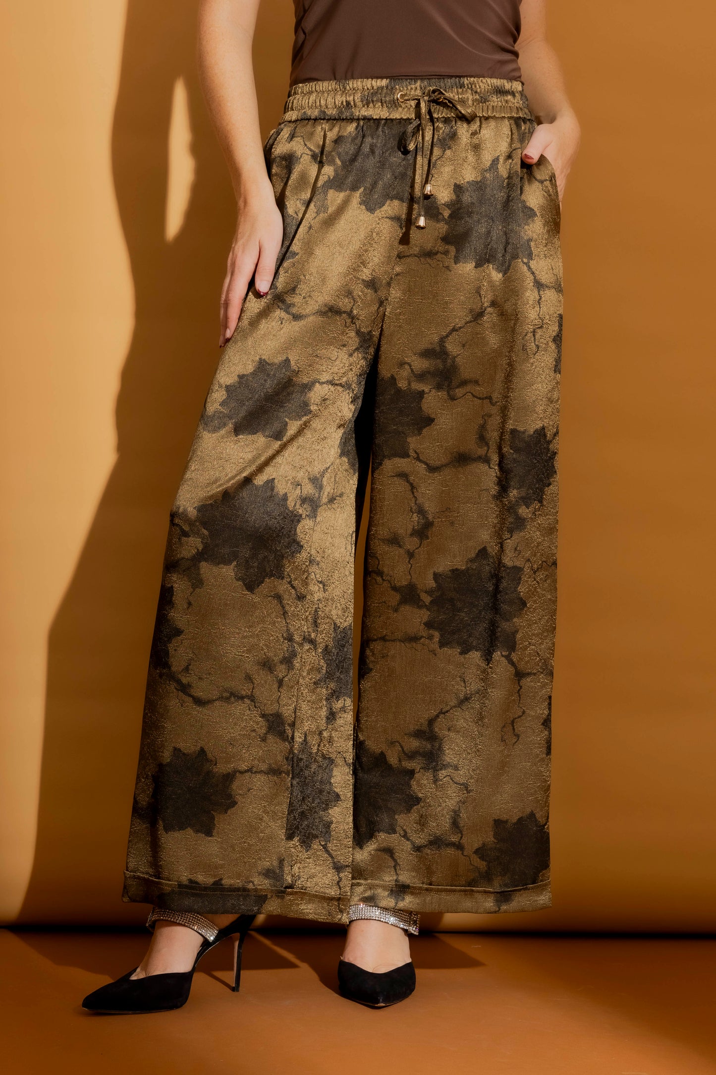 Gold Embossed Lounge Pants