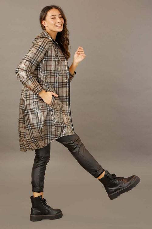 Check Waterproof Raincoat
