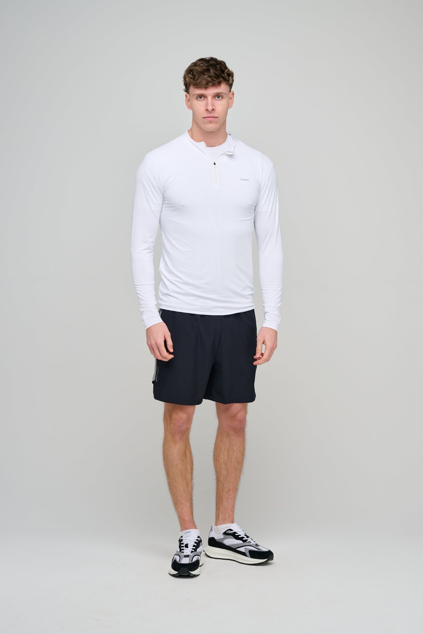 Capo Active Performance 1/4 Zip Top - White