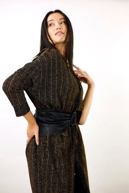 Gold Glam Maxi Cardigan -FINAL SALE