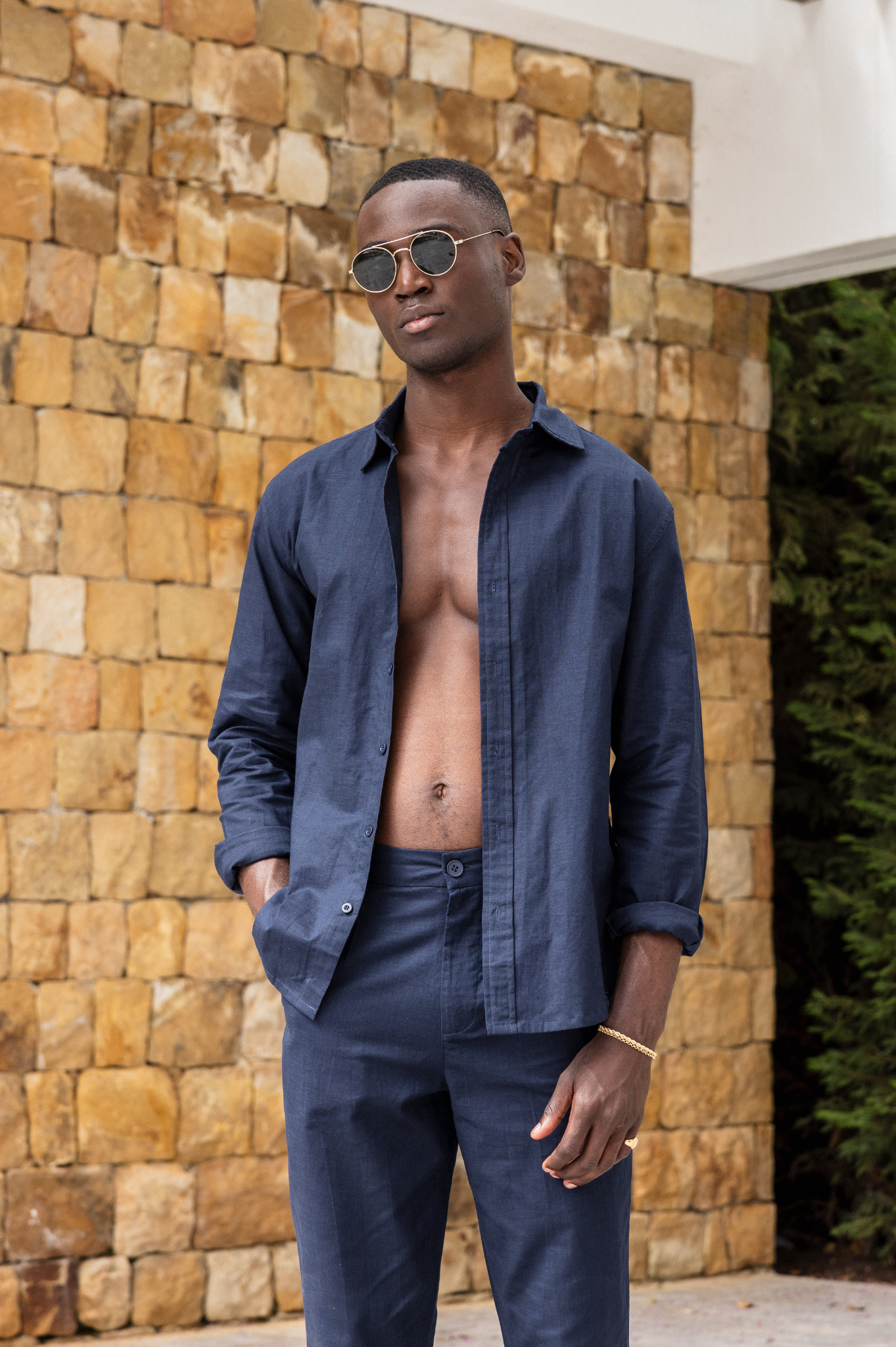 Capo LINEN LS Shirt - Navy