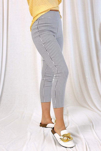 Check Crop Benny Pant - SALE