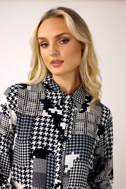 Check Chiffon Asana Shirt - SALE