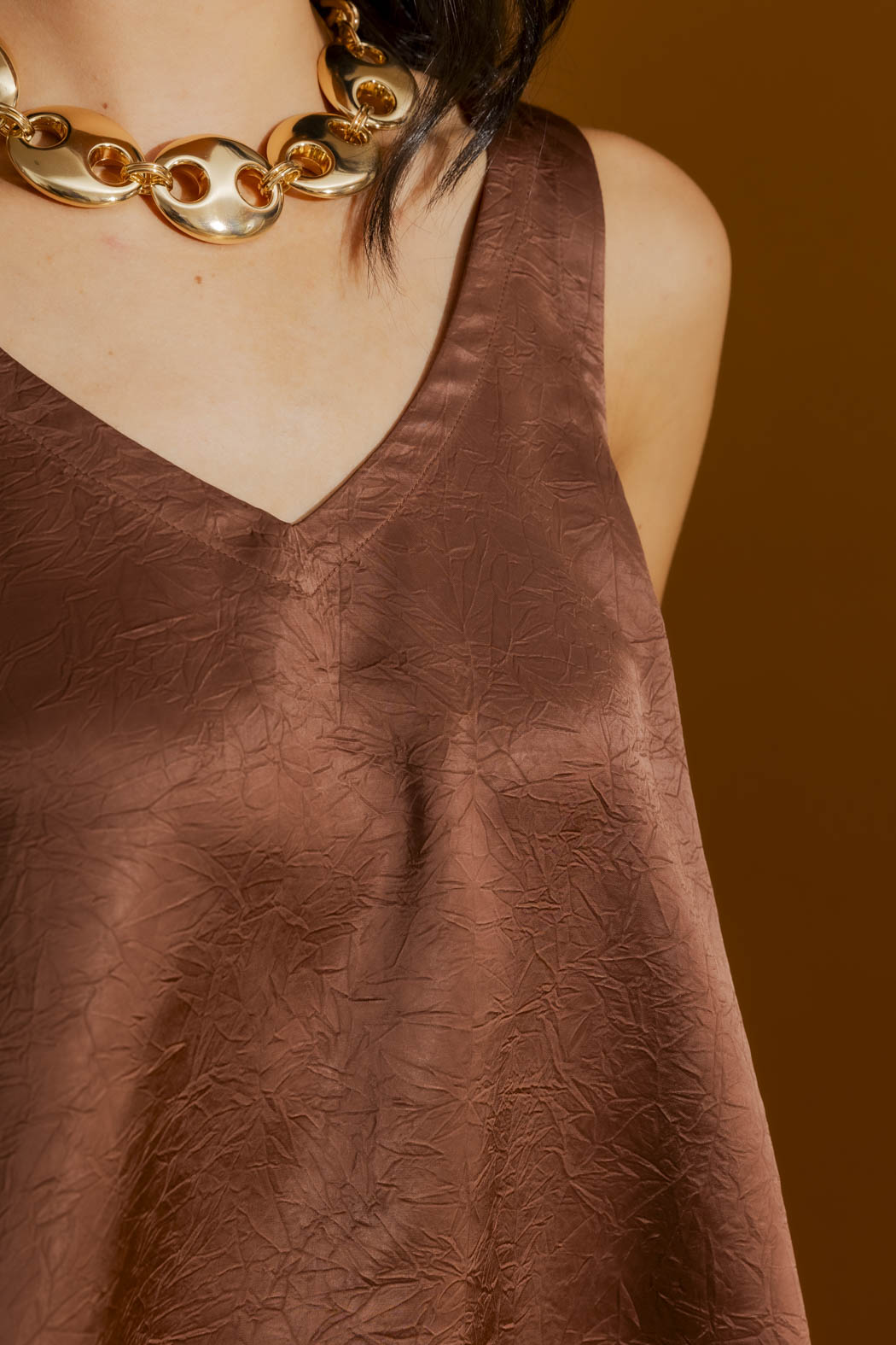 Chocolate Embossed Bell Cami
