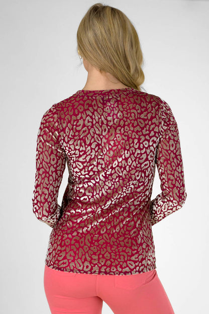 Gold Pink Animal Basic Top - Sale