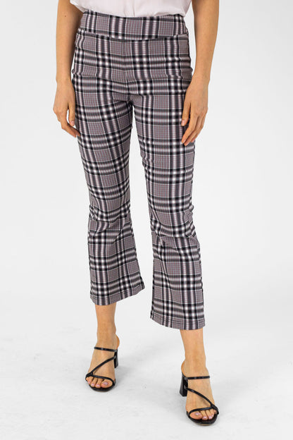 Check Pull On Cropped Flare - Final Sale