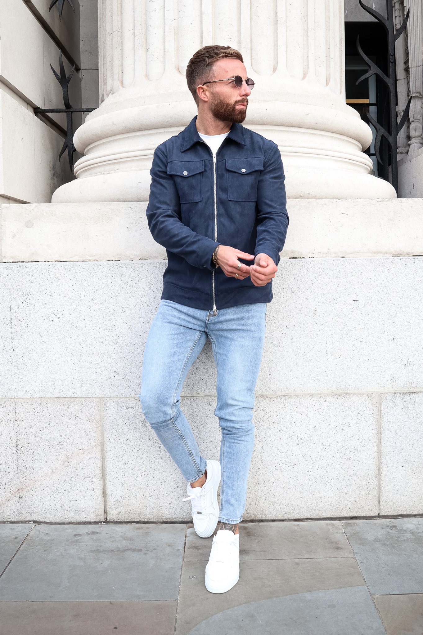 Capo SUEDE Jacket - Navy
