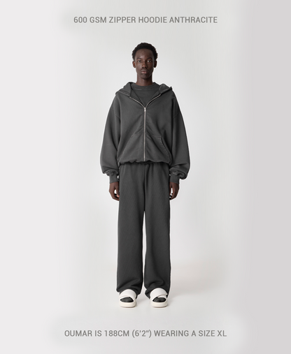 600 GSM 'Ash Gray' Zipper