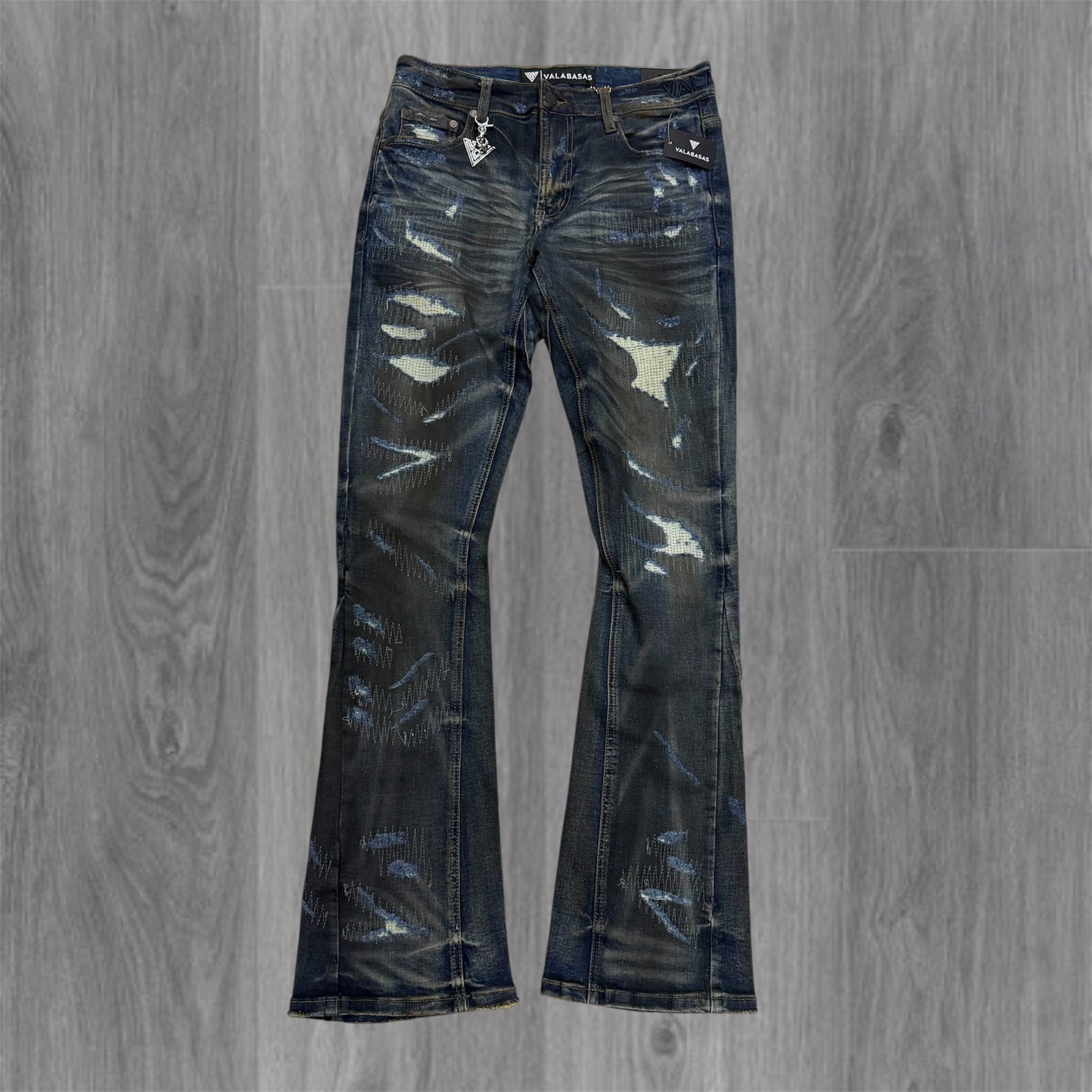 Valabasas - Fugitive Stacked Denim - Dirty Dark Blue  - 1107