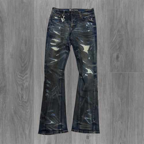 Valabasas - Fugitive Stacked Denim - Dirty Dark Blue  - 1107