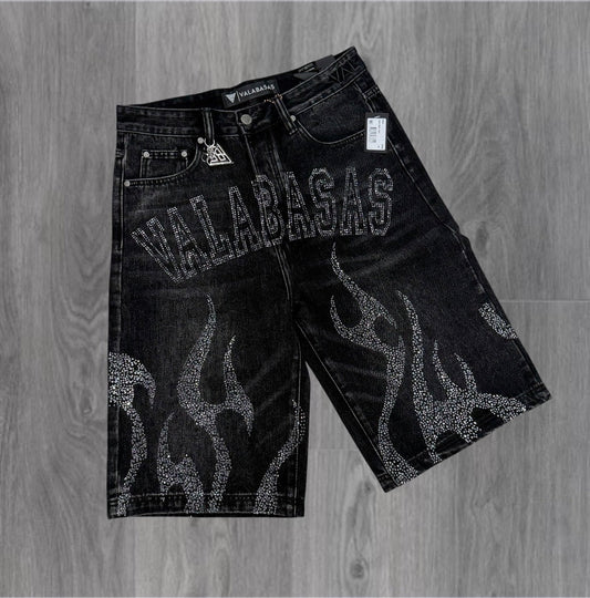 Valabasas - Haste Denim Shorts - Black - 1027
