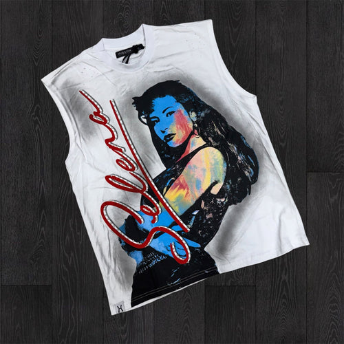 HDSN -  Selena Sleeveless Tee - White 712