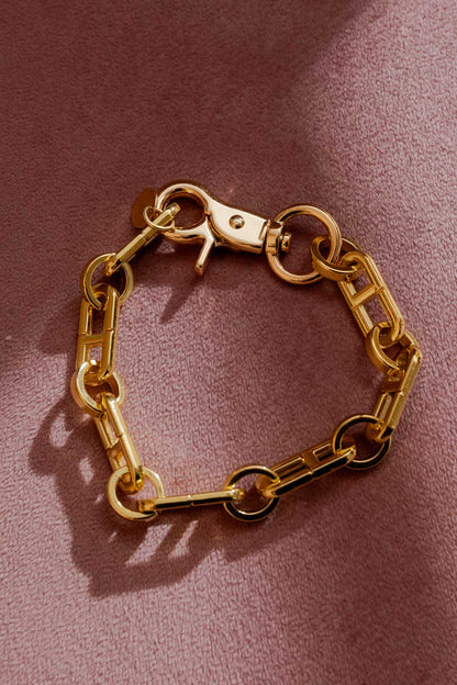 Gold Link Bracelet Gold O/S