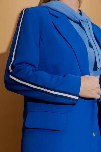 Cobalt Stripe Boyfriend Blazer