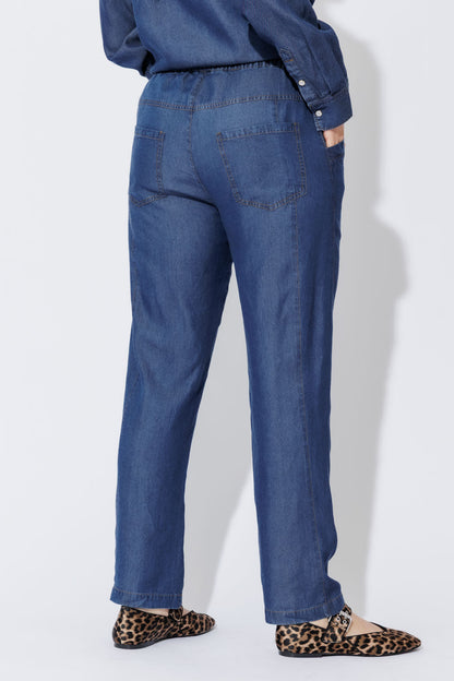 Dark Denim Tencel Dart Pant Dark Denim