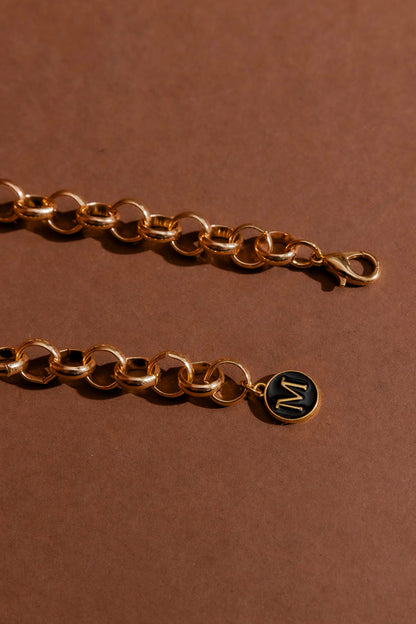 Gold Horsebit Necklace Gold O/S