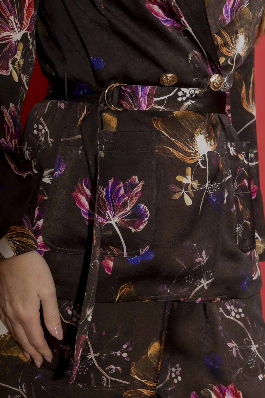 Chocolate Floral Soft Blazer Chocolate Floral