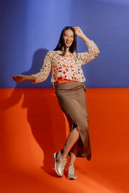 Cocoa Tie Waist Skirt