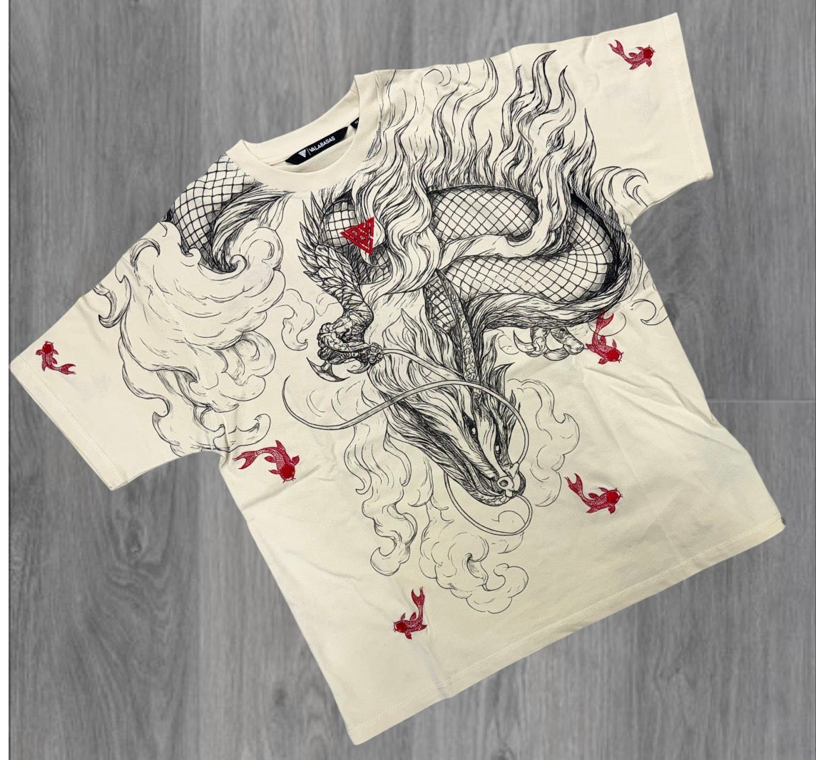 Valabasas - Mythic Flow T-shirt - Beige  - 1098
