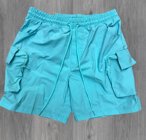 Rebel - Utility Nylon Shorts - Mint  - 911