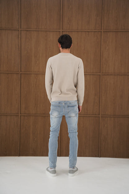 Capo CABLE Knit Jumper - Stone