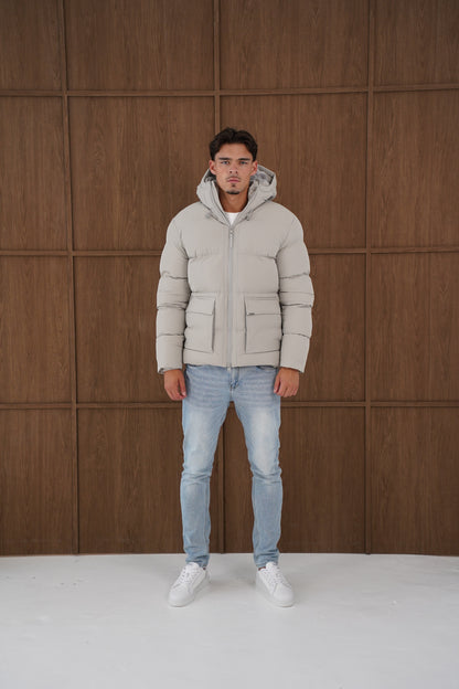 Capo Puffer Coat - Stone