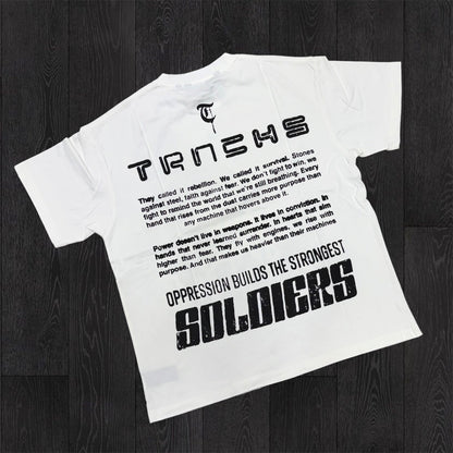TRNCHS - Oppression Tee - White 2530