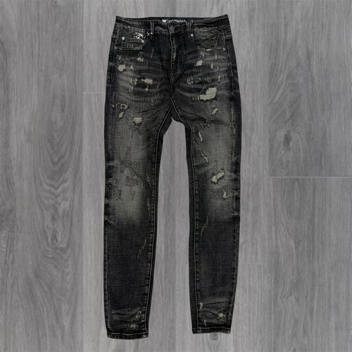 Valabasas - Collage Slim Fit Denim - Grey Vintage wash- 1011