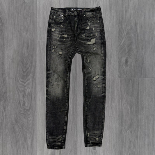 Valabasas - Collage Slim Fit Denim - Grey Vintage wash- 1011