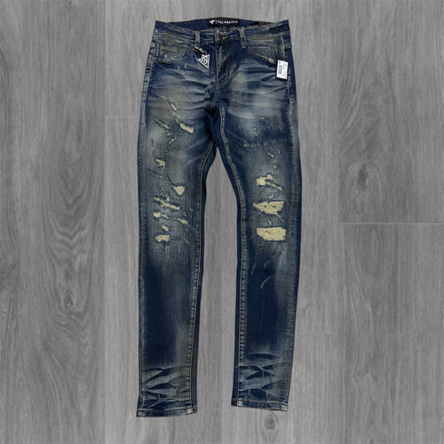 Valabasas - Leader Slim Fit Denim -Dark Blue  washed  - 1045