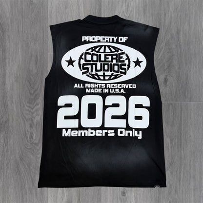 HDSN -  Colere Sleeveless Tee - Black 707