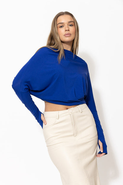 Cobalt Tencel Drape Top