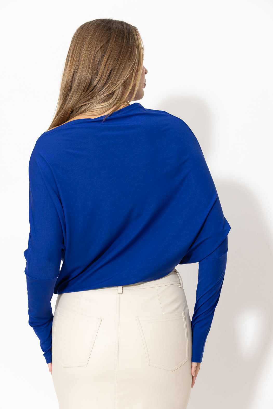 Cobalt Tencel Drape Top
