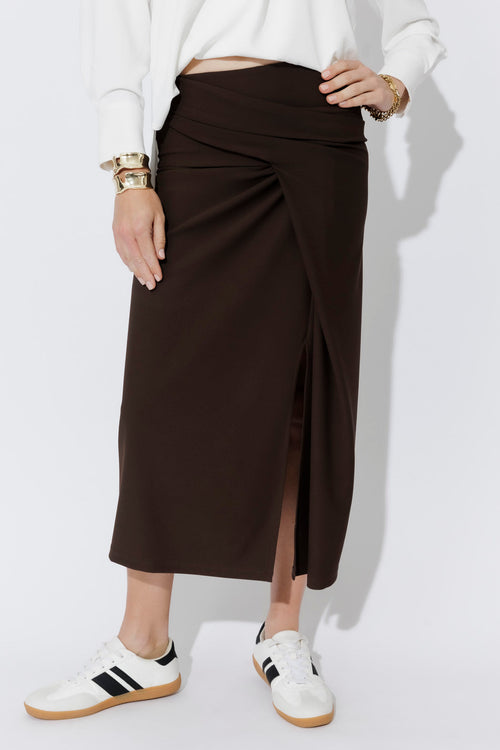 Chocolate Drape Skirt